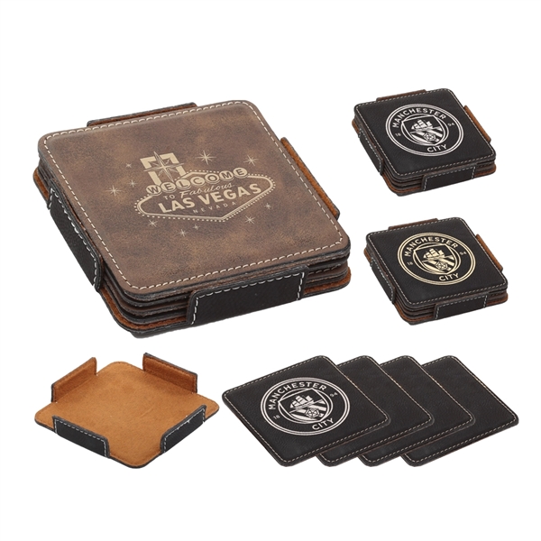 Leatherette Coasters - Image 1