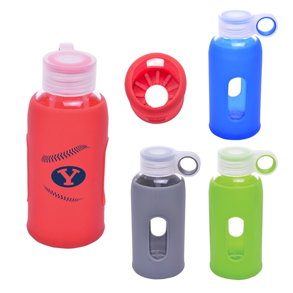 Showmany 12 Oz Glass Bottle With Silicone Cover - Image 1