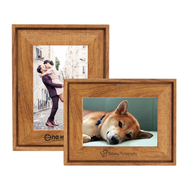 4" x 6" Faux Wood Picture Frame - Image 1