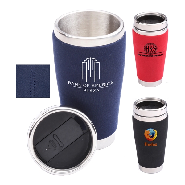 Allure  16 Oz Stainless Steel Tumbler With Neoprene - Image 1