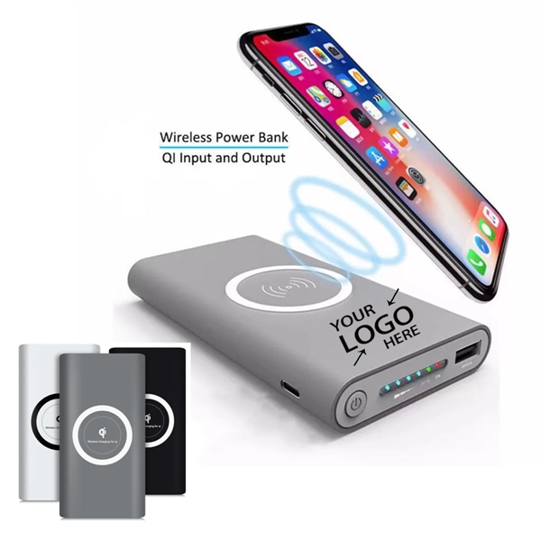 In Stock 10000mAh Wireless QI Fast Charger Powerbank