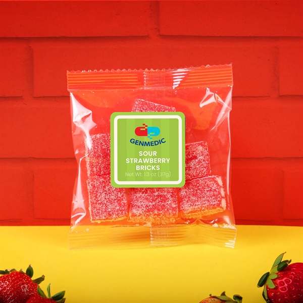 Taster Packet Sour Strawberry Bricks