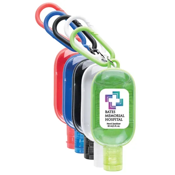 1 oz. Hand Sanitizer with Colorful Case and Carabiner