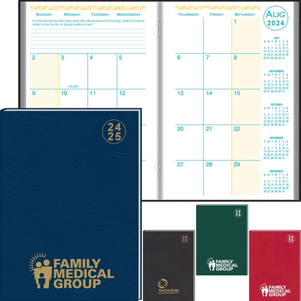 2023-2024 Academic Desk Monthly Planner w/ Morocco Cover