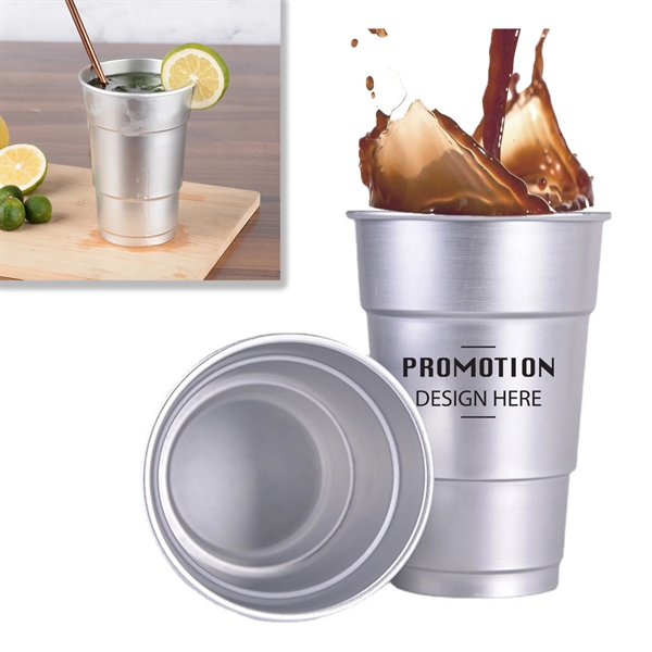 16oz Aluminum Cup Reusable Party Drinkware