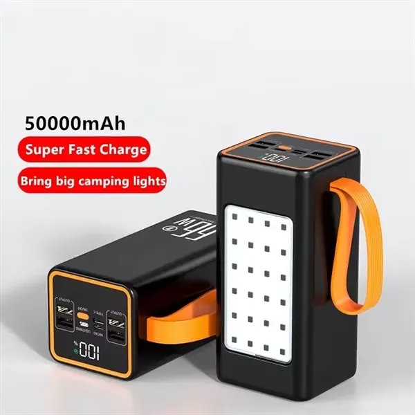 Outdoor LED Light  PD66W Lithium Battery Power Bank 50000mah