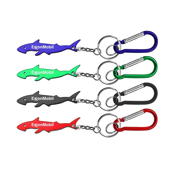 Shark shape keychain with carabiner - Image 1