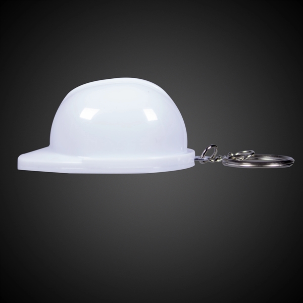 White Plastic Construction Hat Bottle Opener Key Chain - Image 5