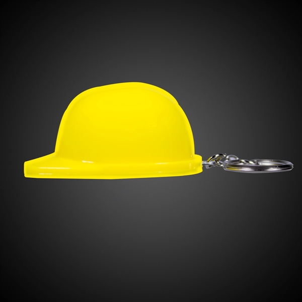 Yellow Plastic Construction Hat Bottle Opener Key Chain - Image 5