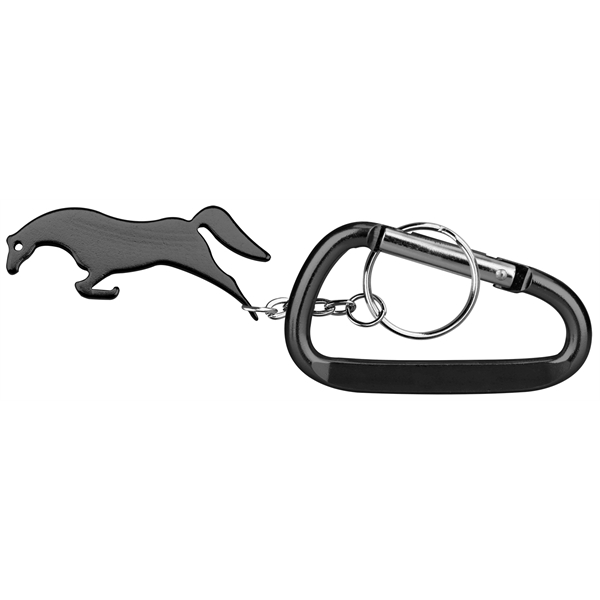 Horse Shape Bottle Opener Keychain and Carabiner - Image 4