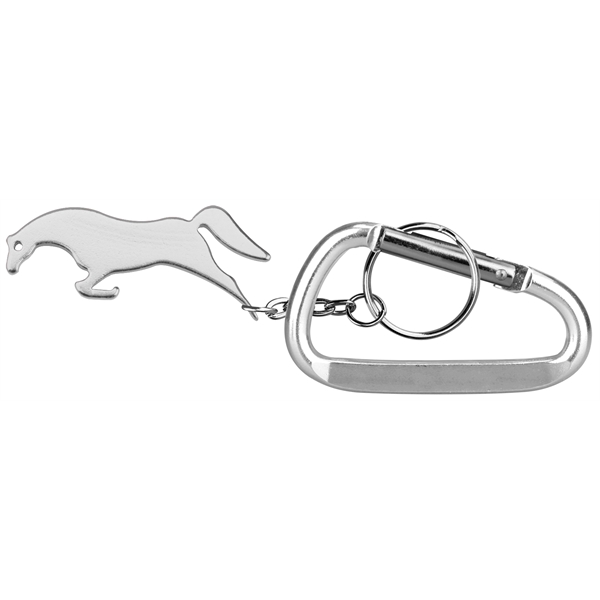 Horse Shape Bottle Opener Keychain and Carabiner - Image 6