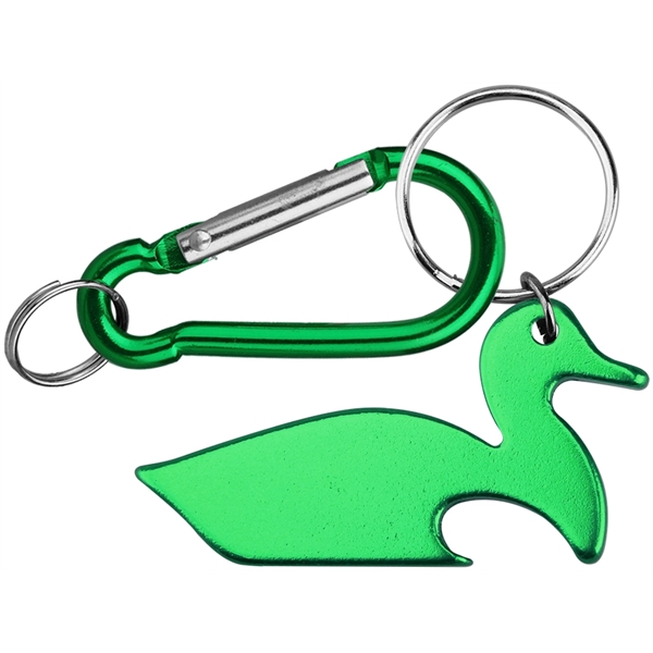 Duck Shape Bottle Opener with Key Chain & Carabiner - Image 3