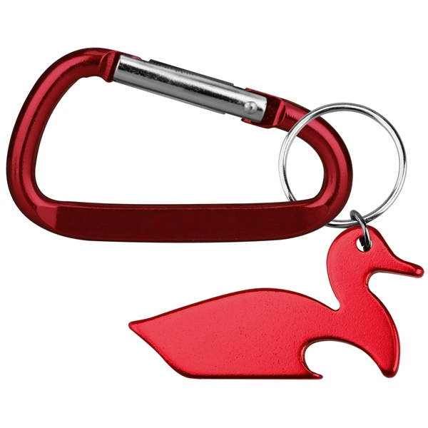 Duck Shape Bottle Opener with Key Chain & Carabiner - Image 5
