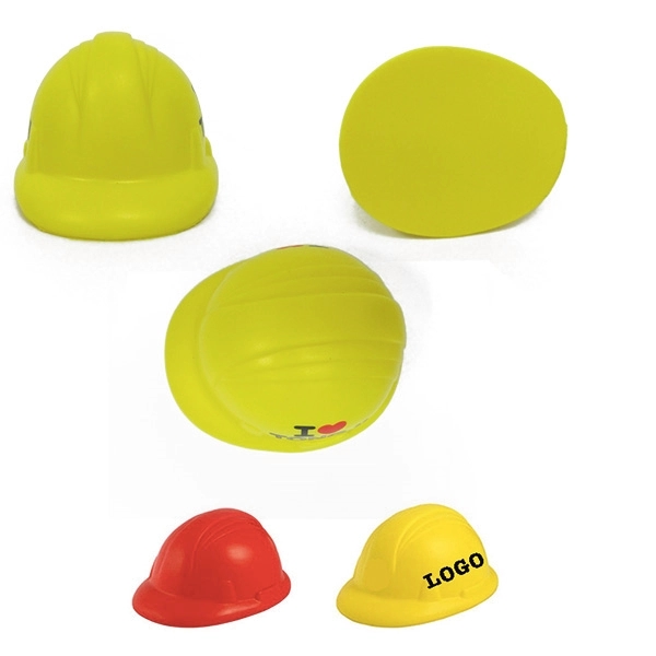 Hard Hat Stress Reliever, Safety Helmet PU Ball "