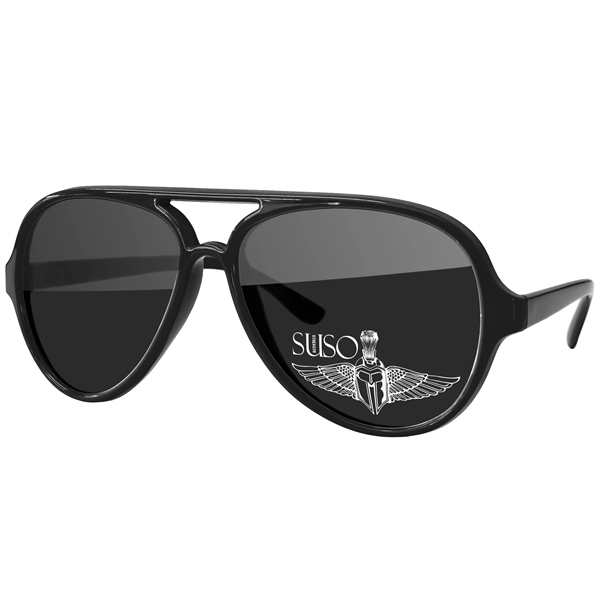 Aviator Sport Sunglasses w/ 1-color imprint - Image 1