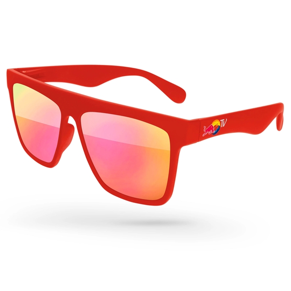 Laser Mirror Sunglasses w/ full-color imprint - Image 1