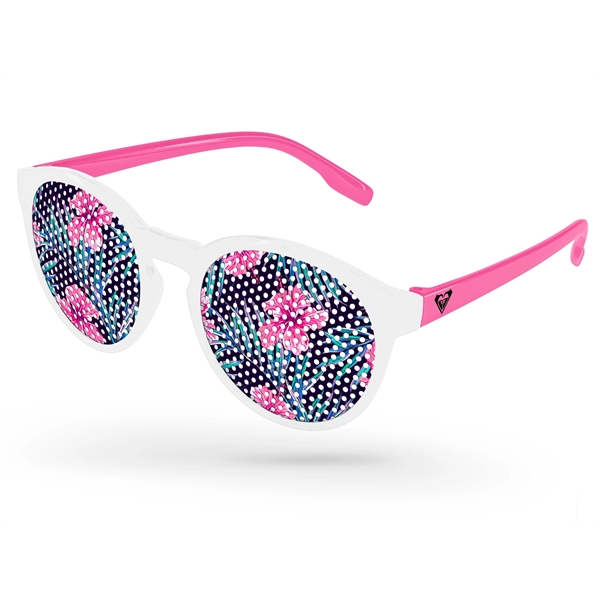 2-Tone Vicky Pinhole Sunglasses w/ 1-color imprint - Image 1