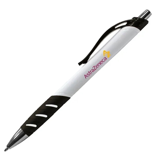 White Allure Grip Pen, Full Color Digital - Image 2