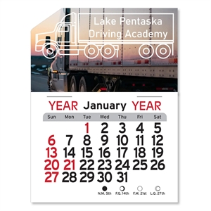 Semi Truck Peel-N-Stick Calendar