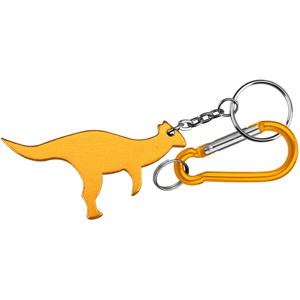 Dinosaur Shaped Aluminum Bottle Opener with with Carabiner - Image 2