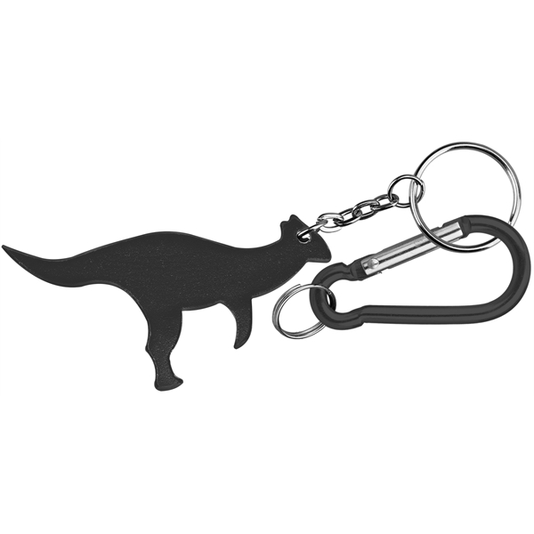 Dinosaur Shaped Aluminum Bottle Opener with with Carabiner - Image 3