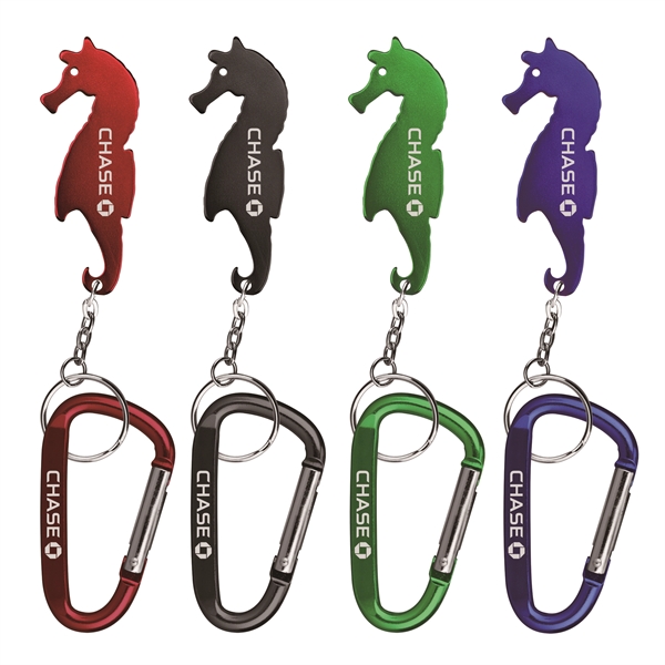 Seahorse shape bottle opener keychain - Image 1