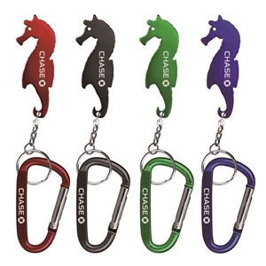 Seahorse shape bottle opener keychain