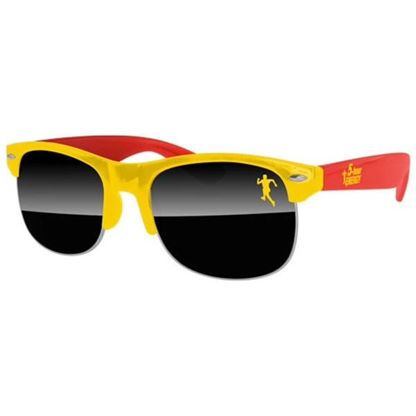 2-Tone Club Sport Sunglasses w/ 1-color imprint - Image 1