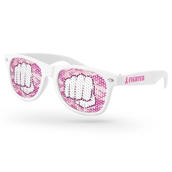 Breast Cancer Awareness Retro Pinhole Sunglasses - Image 1