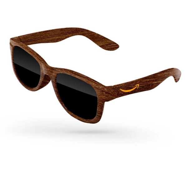 Faux-wood Infants Retro Sunglasses w/1-color imprint - Image 1