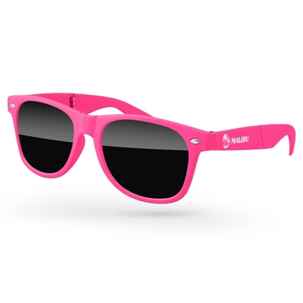 Foldable Retro Sunglasses w/ 1-color imprint - Image 1