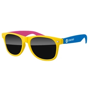 3-Tone Retro Sunglasses w/ 1-color imprint