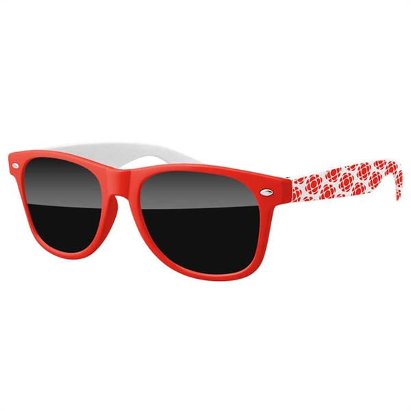 2-Tone Retro Sunglasses w/ 1-color imprints - Image 1