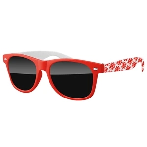 2-Tone Retro Sunglasses w/ 1-color imprints
