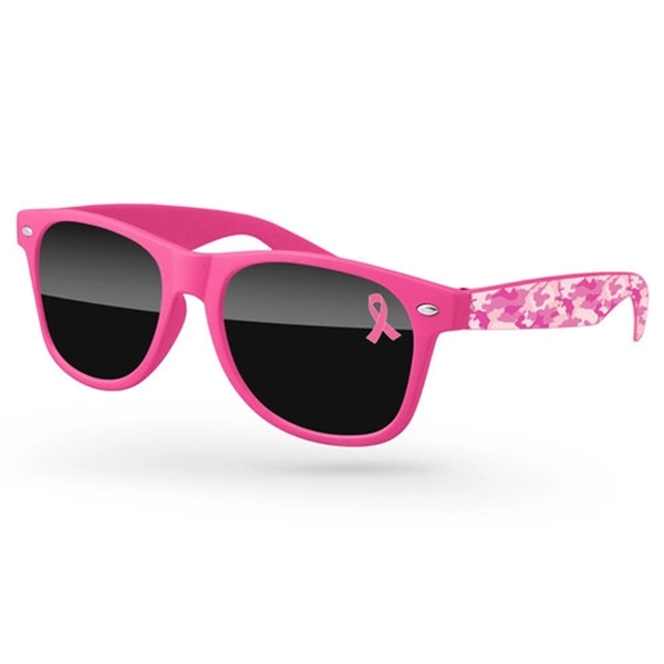 Breast Cancer Awareness Retro Sunglasses w/full-color print - Image 1