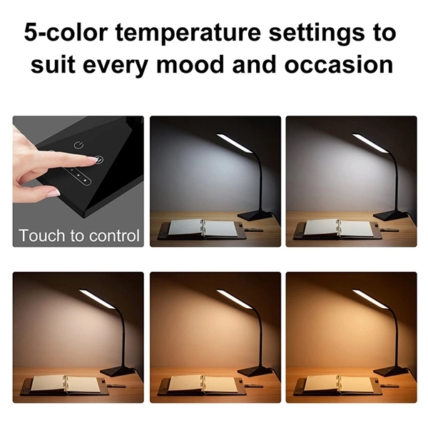LED Dimmable 12W Desktop Lamp with USB Charging Port. - Image 2