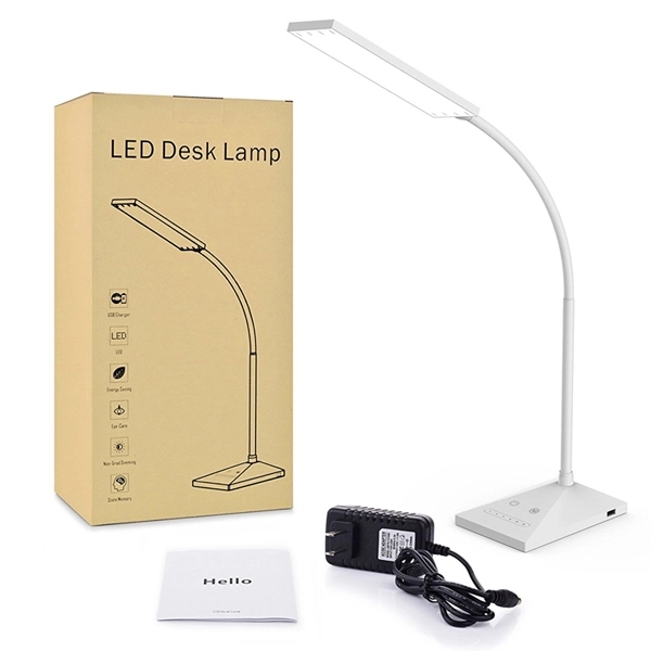 LED Dimmable 12W Desktop Lamp with USB Charging Port. - Image 1
