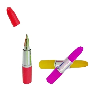Multi color Lipstick Ballpoint Pen Plastic Ball Point Pen