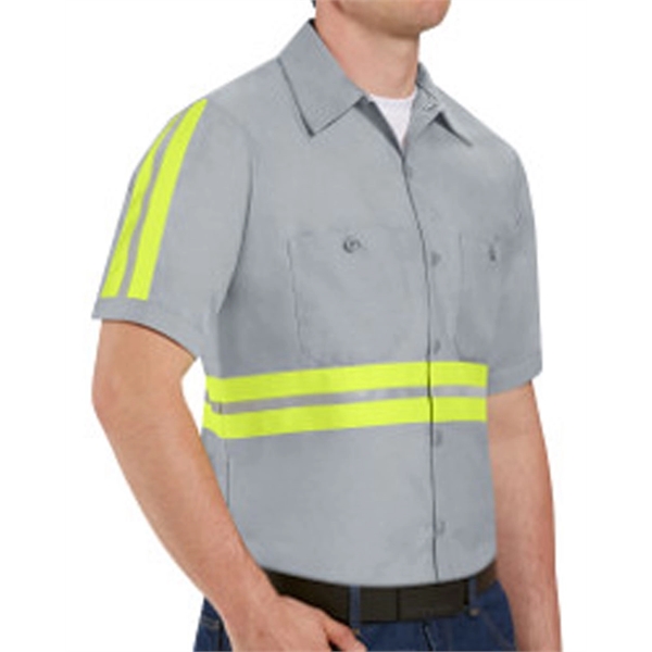 Red Kap Enhanced Visibility Industrial Work Shirt Long Sizes