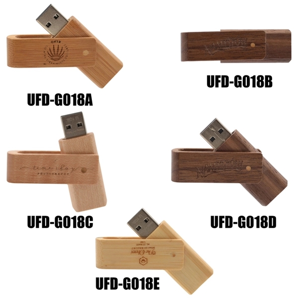 Eco-Friendly with Swing Out Cap Free USB Flash Drive - Image 1