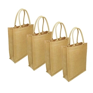 Burlap Tote bag with Cotton webbed handles Jute Bag