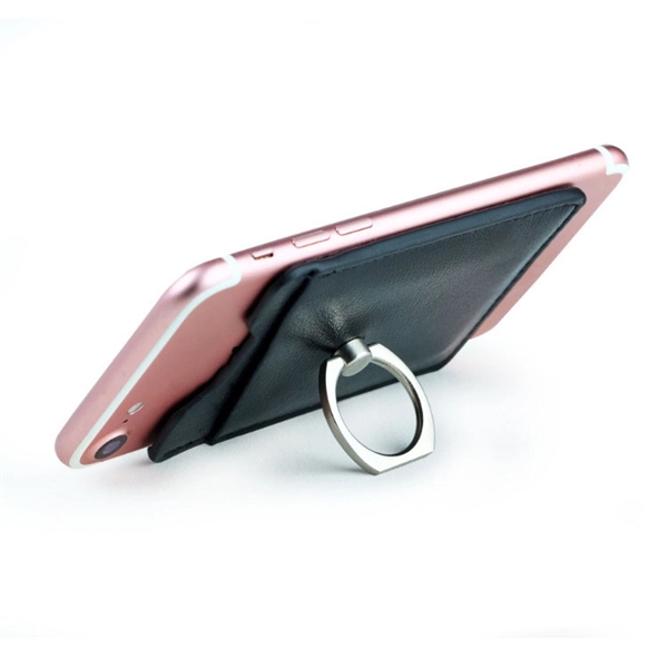 PU Cell Phone Wallet with Ring - Image 3