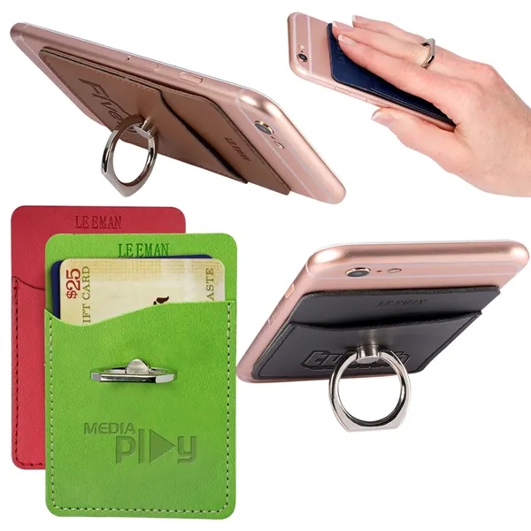 Tuscany™ Card Holder with Metal Ring Phone Stand - Image 16