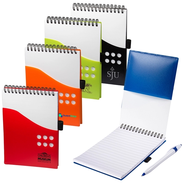 Two-Tone Jotter with Contour Pen - Image 1