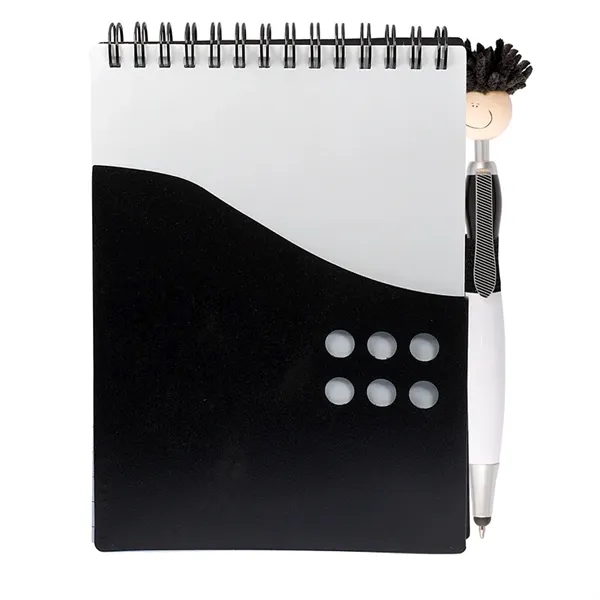 Two-Tone Jotter with MopTopper™ Stylus Pen - Image 2