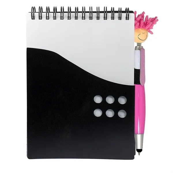 Two-Tone Jotter with MopTopper™ Stylus Pen - Image 3