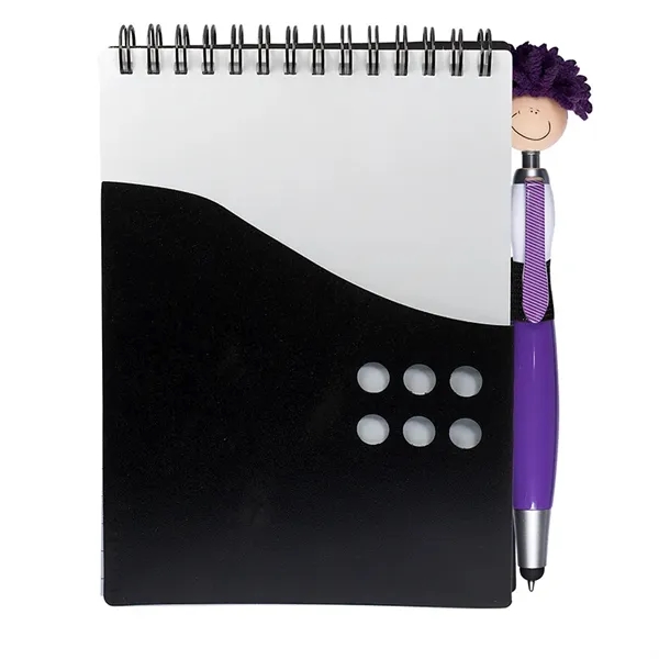 Two-Tone Jotter with MopTopper™ Stylus Pen - Image 4