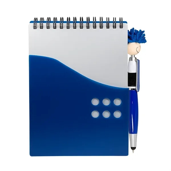 Two-Tone Jotter with MopTopper™ Stylus Pen - Image 5