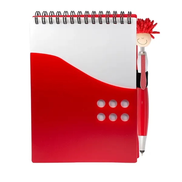 Two-Tone Jotter with MopTopper™ Stylus Pen - Image 8