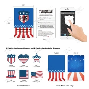 Flag Design TOGOMATES Phone Screen Cleaner with Custom card